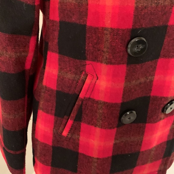 “Checkers Anyone?”  Red and black plaid coat - Picture 7 of 9